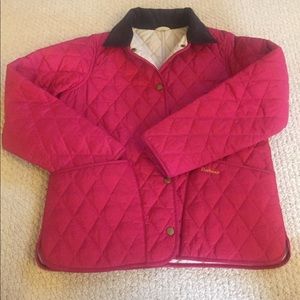 Pink Girls Barbour Quilted Jacket